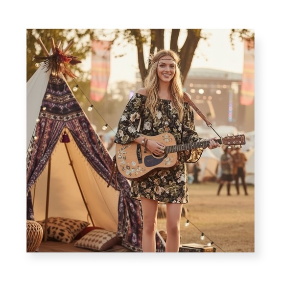 new French Connection 𑁍 Dream Floral Print Off Shoulder Mini Dress 𑁍 Olive 𑁍 XS - Picture 15 of 16